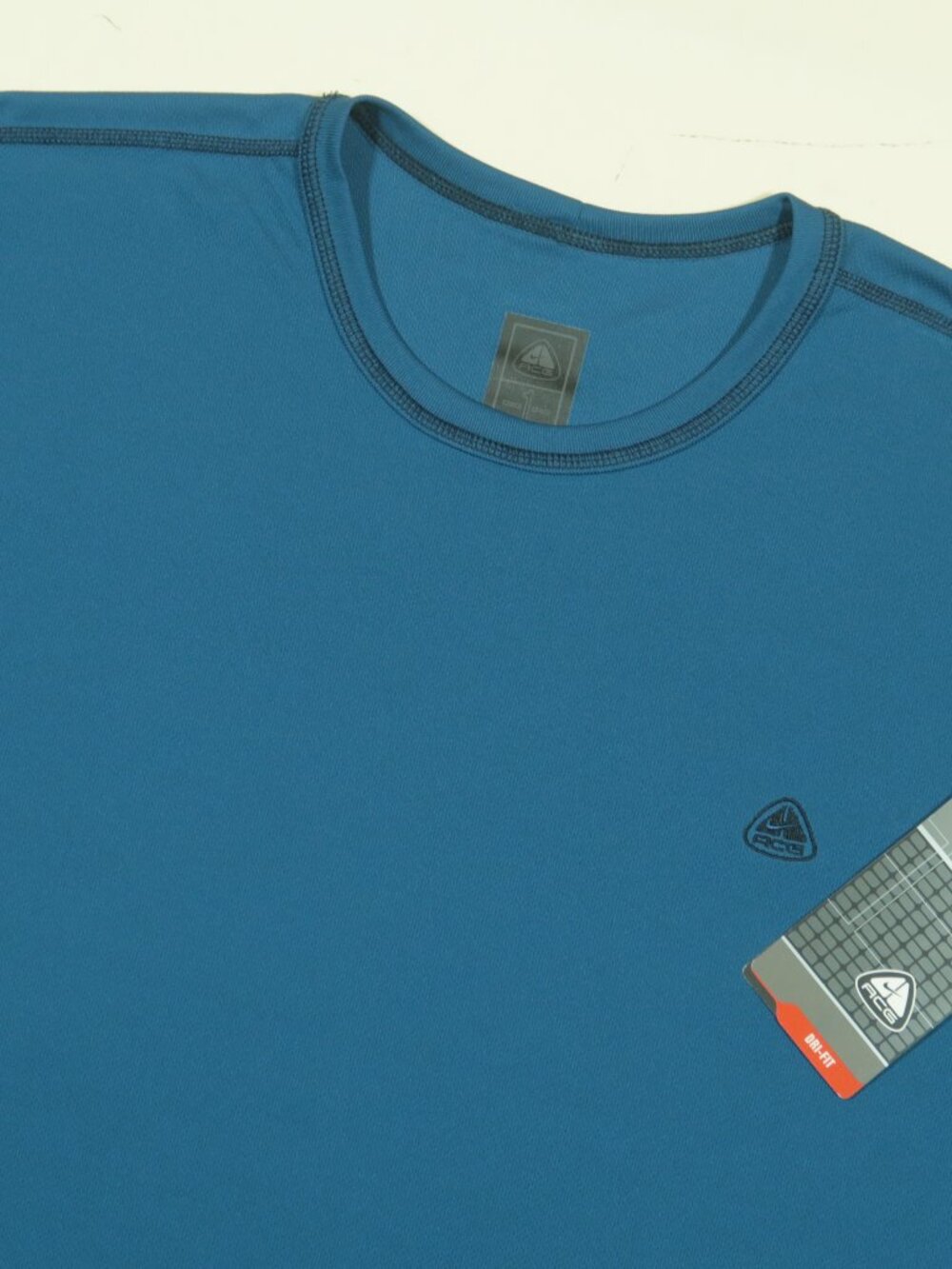 Vintage Nike ACG Crewneck Shirt Mens 2XL Blue Short Sleeve Performance New